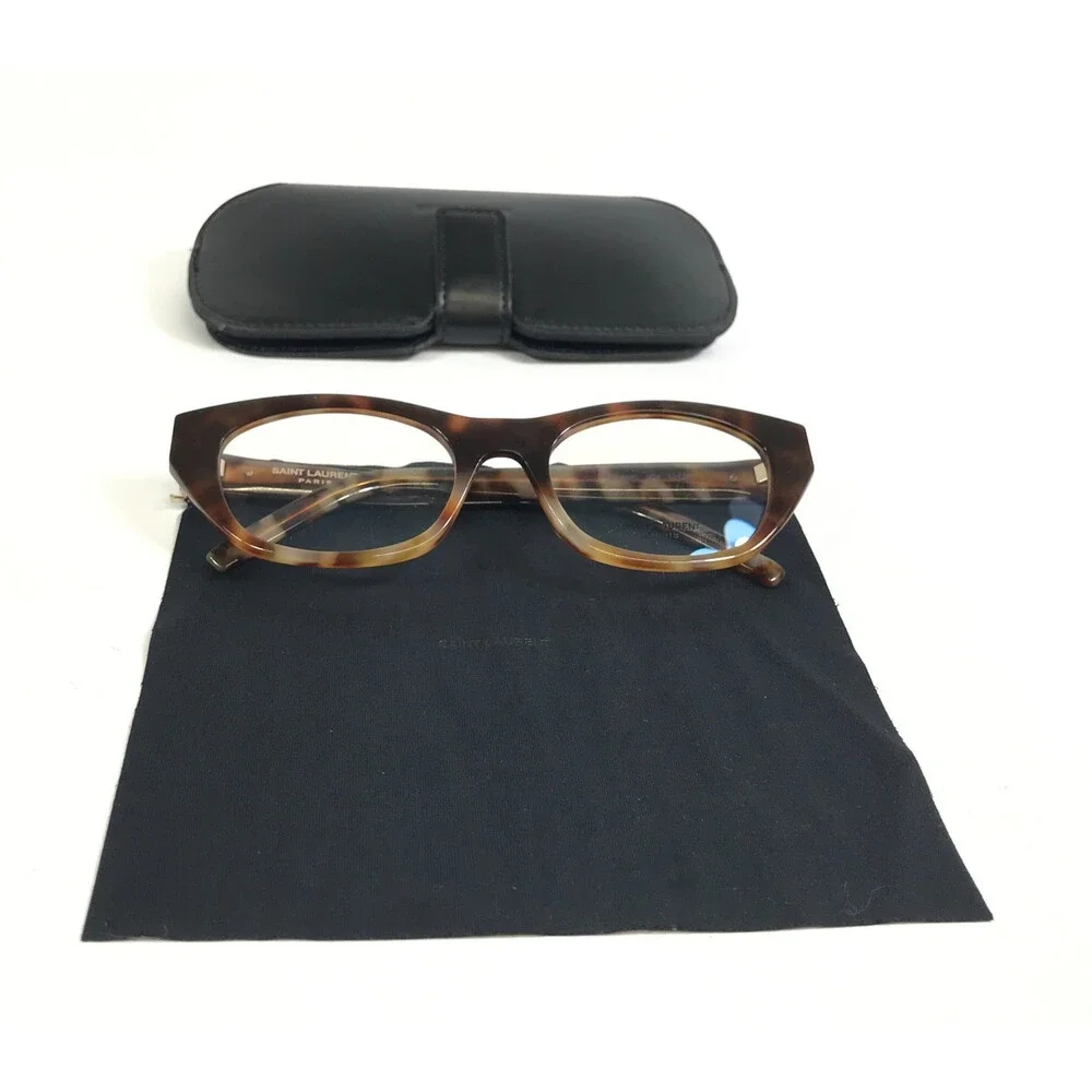 Saint Laurent Eyeglasses Frames SLM80 003 Tortoise Cat Eye Full Rim 52-19-140